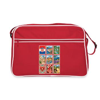 Kroatien Briefmarken - Retro Tasche - Rot/Weiß - Vorne