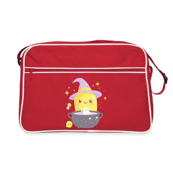 Zitrone am Zauberkessel - Retro Tasche - Rot/Weiß - Vorne