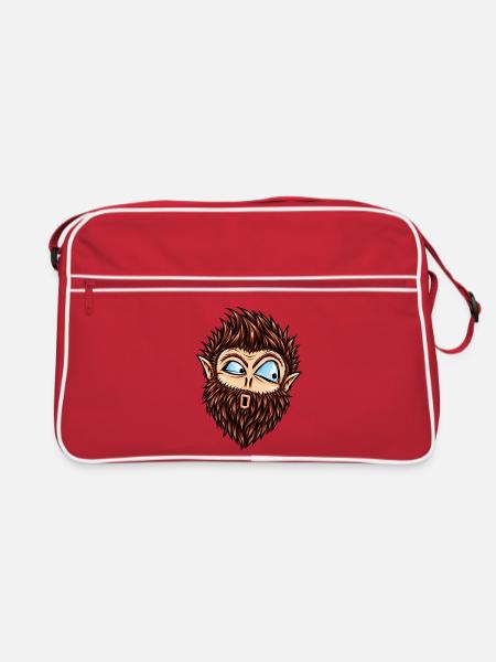 baertiger_bob - Retro Tasche - Rot/Weiß