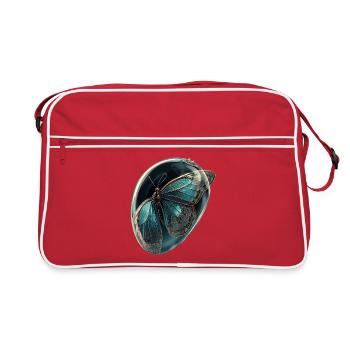Papillon en Bulle Teal - Sac Retro - rouge/blanc - Devant