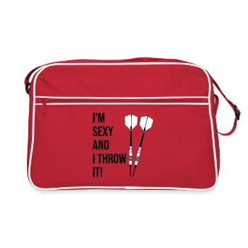 cible sexy fléchette - Sac Retro - rouge/blanc - Devant