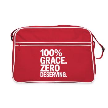 100% Grace Zero Earn Christian - Retro Bag - red/white - Front