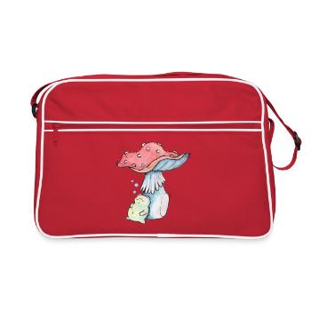 Lucky charm lucky guy with cute frog - Retro Bag - red/white - Front