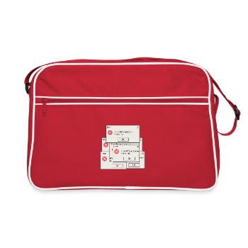 404 Motivation introuvable - Sac Retro - rouge/blanc - Devant