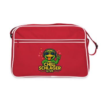 Chill Schlager & Fun – Bonne ambiance - Sac Retro - rouge/blanc - Devant