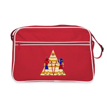 Pyramide antique des dieux égyptiens - Sac Retro - rouge/blanc - Devant
