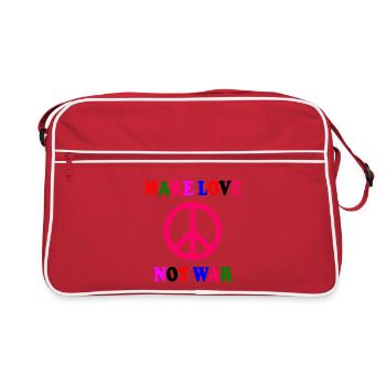 Make love not war - Sac Retro - rouge/blanc - Devant