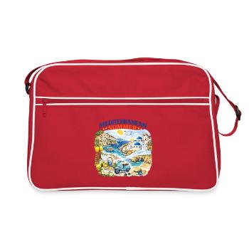 Été Méditerranéen Scooter Côte Bleue - Sac Retro - rouge/blanc - Devant