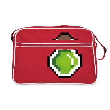 Drank green pixels - Retro Bag - red/white - Front