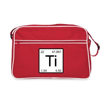Tuile minimale symbole d’élément en titane - Sac Retro - rouge/blanc - Devant