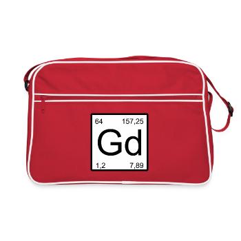Gd Elementar Minimal Grafik - Retro Tasche - Rot/Weiß - Vorne
