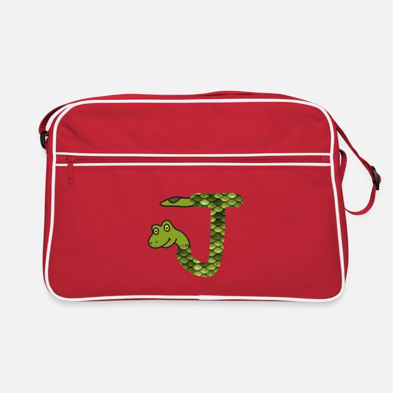 schlange j - Retro Tasche - Rot/Weiß