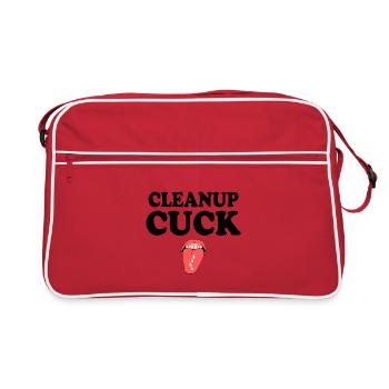 Cuckold clean up - Sac Retro - rouge/blanc - Devant