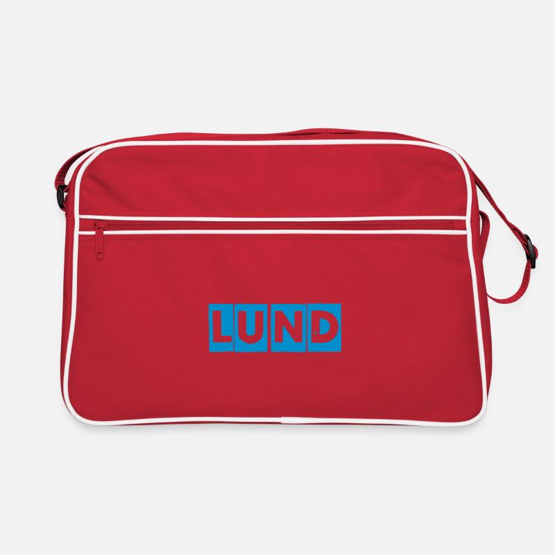 Lund – Conception de texte bleu Sac Retro