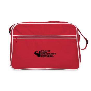 La douleur n’est qu’une faiblesse qui quitte le corps - Sac Retro - rouge/blanc - Devant