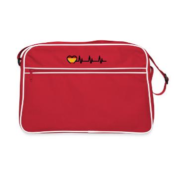 Electrocardiogramme Coeur Espagne - Sac Retro - rouge/blanc - Devant