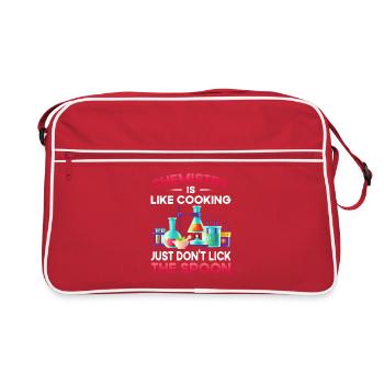 Chemistry Like Cooking Just Don’T Lick The Spoon - Sac Retro - rouge/blanc - Devant