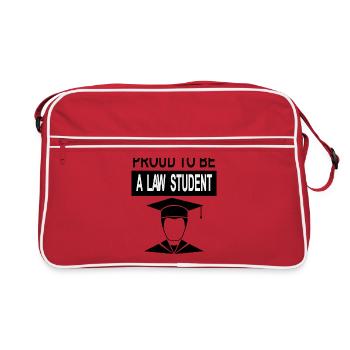 Étude de droit, étudiant en droit, cadeau de diplôme de droit - Sac Retro - rouge/blanc - Devant