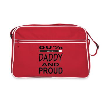 Ich werde Papa zukünftiger Papa Vater Geschenkidee - Retro Tasche - Rot/Weiß - Vorne