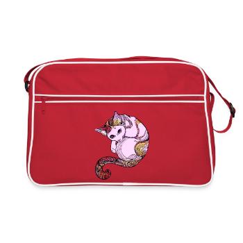 Cat cat mandala pink cute funny yoga cute lo - Retro Bag - red/white - Front