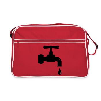 Un robinet qui goutte - Sac Retro - rouge/blanc - Devant