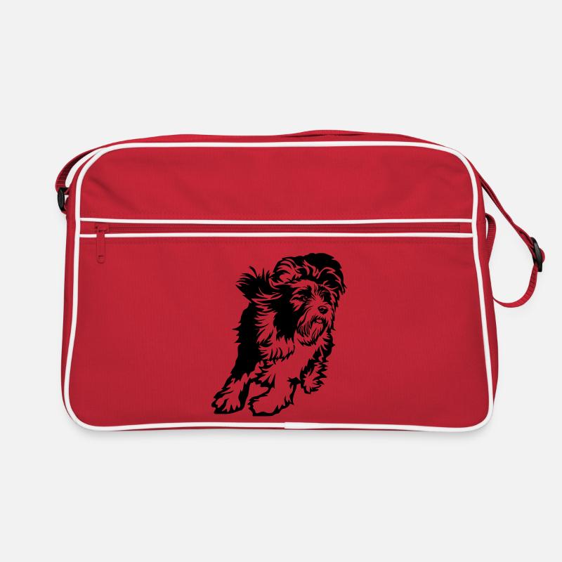 Bearded Collie Retro Tasche