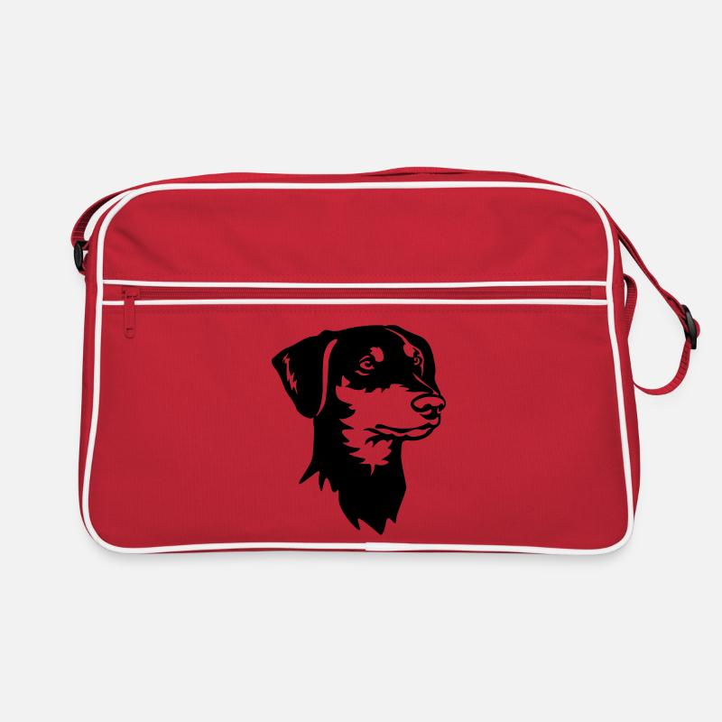 German Pinscher Head Retro Bag