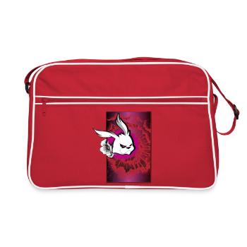 hase bad skate grimmig lol yolo explosion cool str - Retro Tasche - Rot/Weiß - Vorne