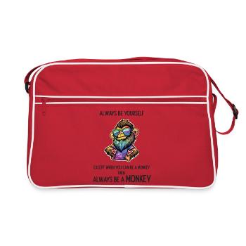 Always Be a Monkey - Retro Bag - red/white - Front