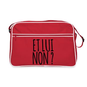 Et lui non ? - Marseille bébé - Sac Retro - rouge/blanc - Devant