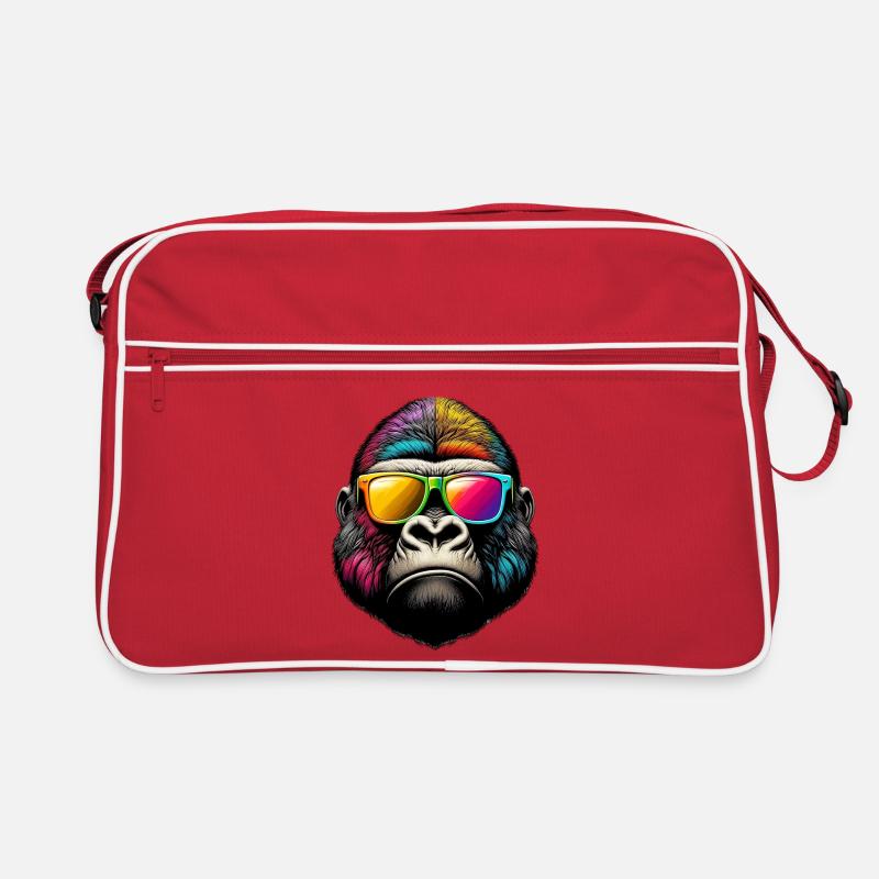Gorilles avec lunettes de soleil Sac Retro