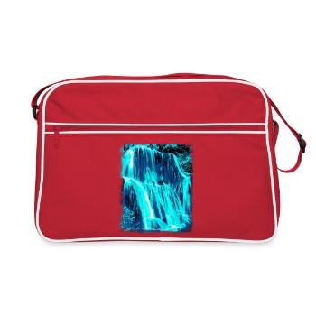 Wasserfall - Retro Tasche - Rot/Weiß - Vorne