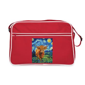 Vache des Highlands - Sac Retro - rouge/blanc - Devant
