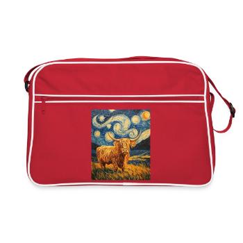 Vache des Highlands - Sac Retro - rouge/blanc - Devant