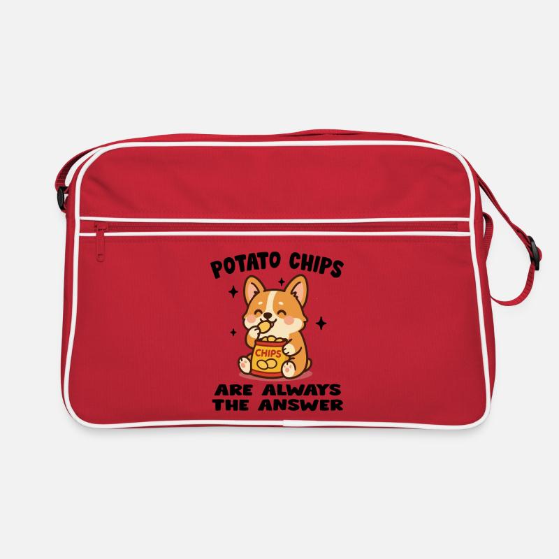 Chiot Cute Mangeur de Chips Sac Retro