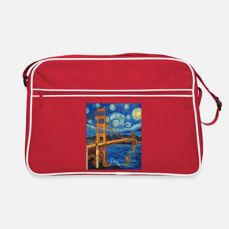 Pont du Golden Gate de San Francisco à la Van Gogh Sac Retro
