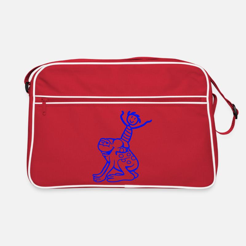 2 Friends Frog Boy Riding Team Toad Funny Retro Bag