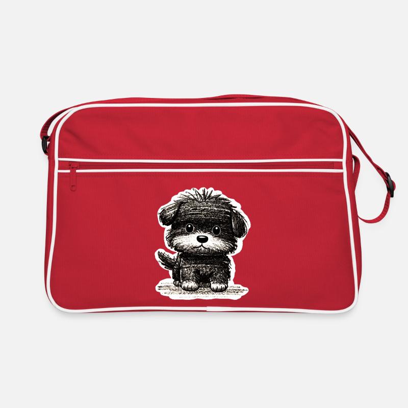 Chiot flou (gris) Sac Retro