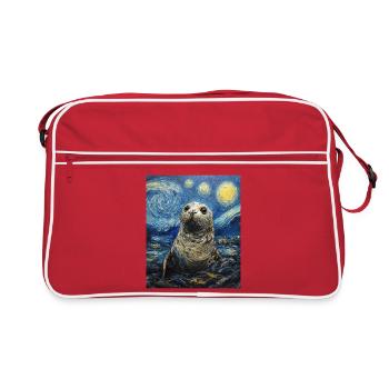 Robbe Van Gogh Style Starry Night - Retro Bag - red/white - Front