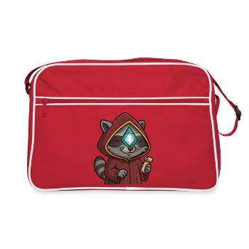 Je me sens éclairé-raton laveur - Sac Retro - rouge/blanc - Devant