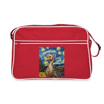 Turkey Bird Van Gogh Style - Retro Bag - red/white - Front