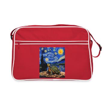 Tortue à la Van Gogh - Sac Retro - rouge/blanc - Devant