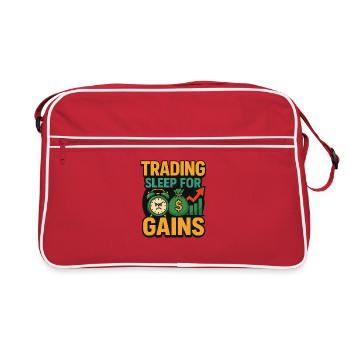 Trading Sleep for Gains, Investing  - Retro Bag - red/white - Front