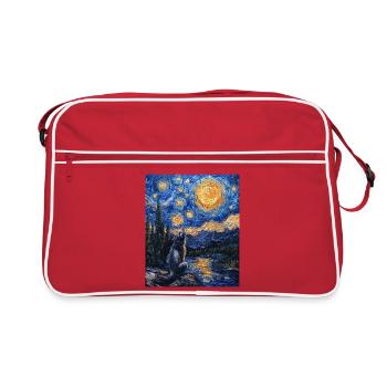 Wolf Van Gogh Style - Sac Retro - rouge/blanc - Devant