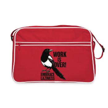 ELSTER: Work over – celebrate lazing around - Retro Bag - red/white - Front