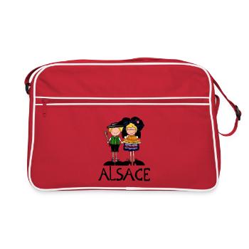Folk couple - Retro Bag - red/white - Front
