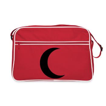 Moon Silhouette Minimalism - Retro Bag - red/white - Front