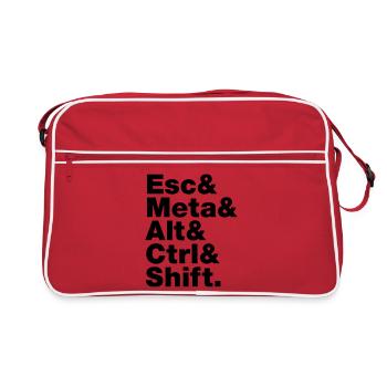 Esc & Meta & Alt & Ctrl & Shift - Retro Bag - red/white - Front