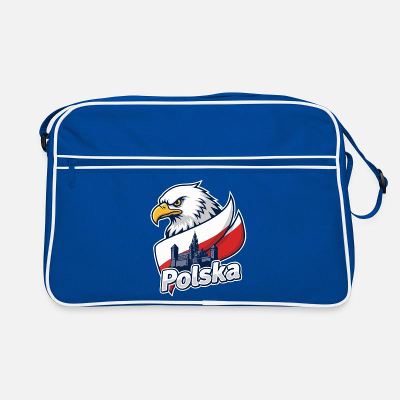 Aigle de Polska et Château sur le drapeau Sac Retro
