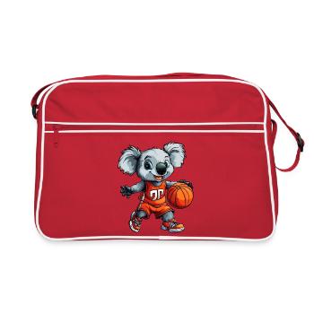 Basketball Koala / Hooper - Retro Tasche - Rot/Weiß - Vorne